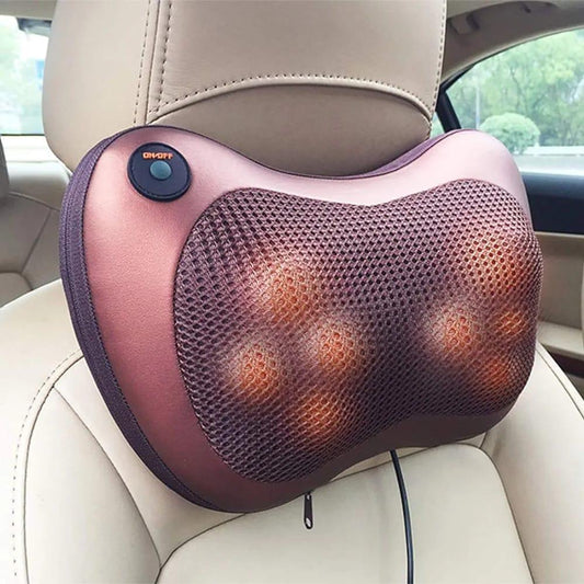 2 in 1 Electric Neck & Back Massage Pillow for Cars/Offices