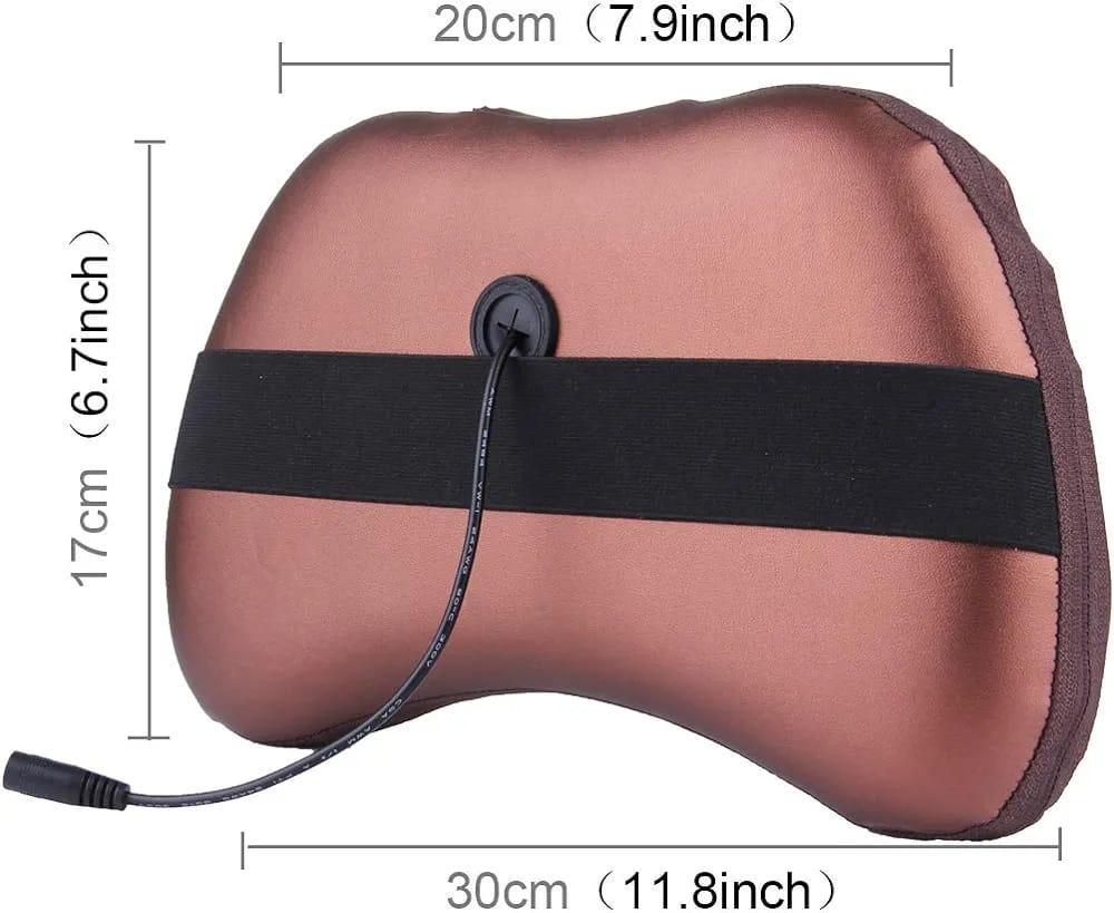 2 in 1 Electric Neck & Back Massage Pillow for Cars/Offices