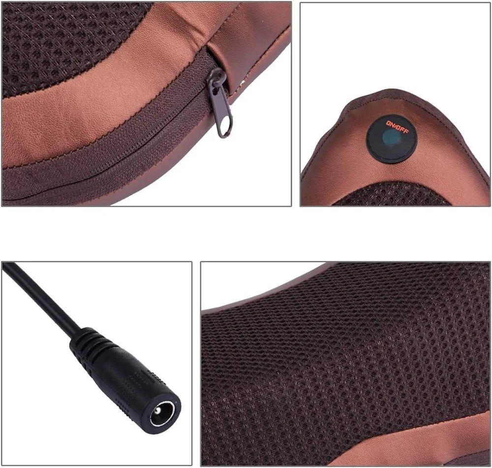 2 in 1 Electric Neck & Back Massage Pillow for Cars/Offices