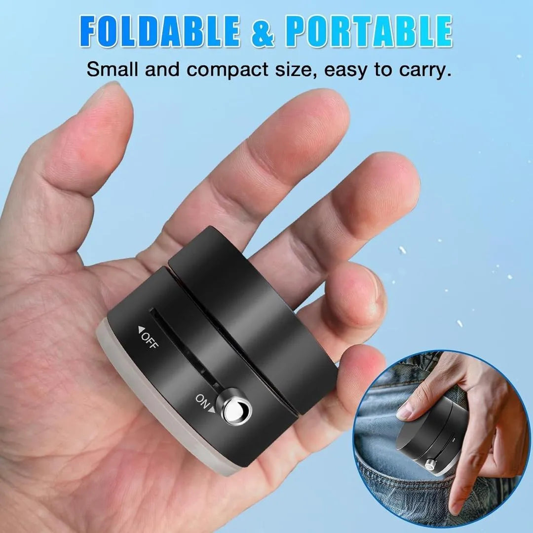 Magnetic Suction Phone Holder – Easy to Operate, Foldable & Adjustable for Car/Bathroom/Gym/Kitchen