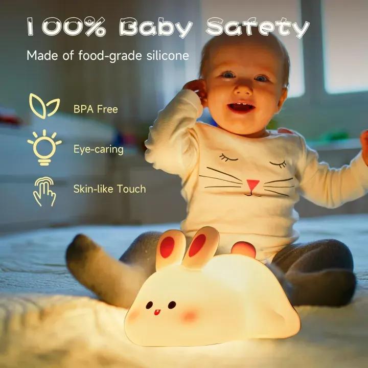 Silicone Rabbit Bunny LED Night Light