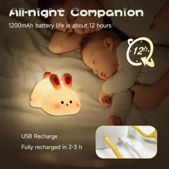 Silicone Rabbit Bunny LED Night Light
