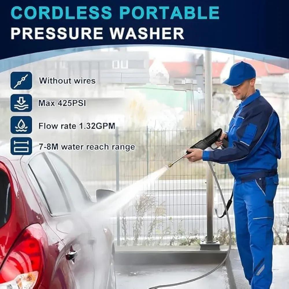 High-Pressure Washer Gun, With Single Battery
