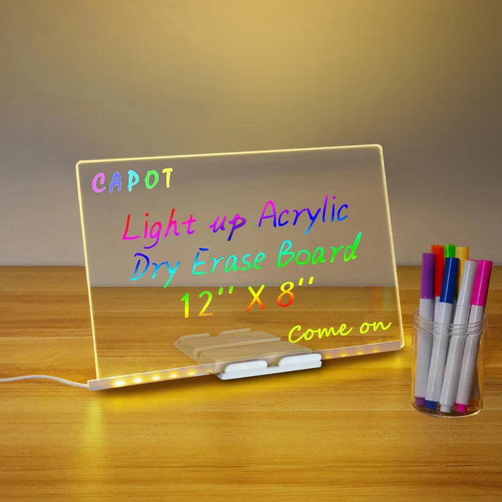 Acrylic LED Light-Up Writing Board Lamp - USB